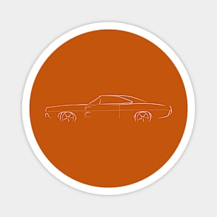 1969 Dodge Charger - profile stencil, white Magnet